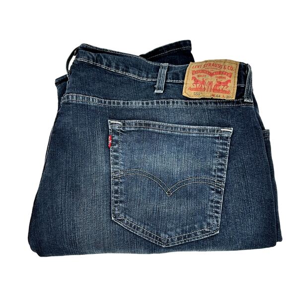 Levi's Other - Levi's 559 Jeans Mens 44x30 (46x30 Actual) Relaxed Straight Blue Faded Denim